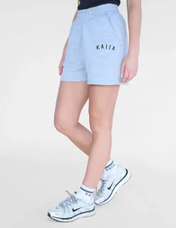 Online Kaiia Logo Sweat Shorts Grey Marl & Black Sculpt & Leisure | Kaiia The Label