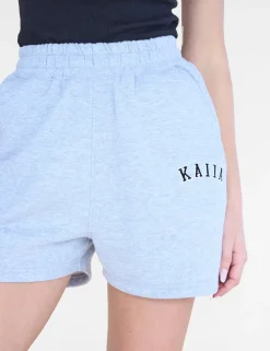 Online Kaiia Logo Sweat Shorts Grey Marl & Black Sculpt & Leisure | Kaiia The Label
