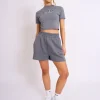 Sale Kaiia Logo Sweat Shorts in Charcoal Grey Sculpt & Leisure | Kaiia The Label