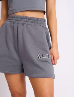 Sale Kaiia Logo Sweat Shorts in Charcoal Grey Sculpt & Leisure | Kaiia The Label