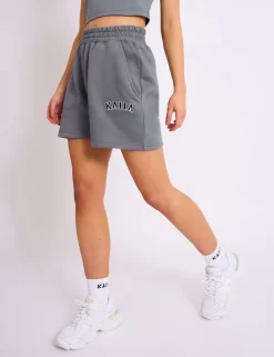Sale Kaiia Logo Sweat Shorts in Charcoal Grey Sculpt & Leisure | Kaiia The Label