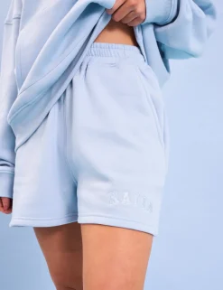 Fashion Kaiia Logo Sweat Shorts Light Blue Sculpt & Leisure | Kaiia The Label
