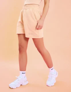 Cheap Kaiia Logo Sweat Shorts Peach Back In Stock | Sculpt & Leisure