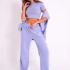 Cheap Kaiia Logo Wide Joggers Ultra Violet Sculpt & Leisure | Kaiia The Label
