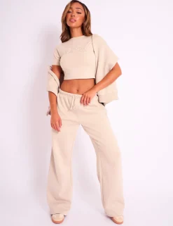 Online Kaiia Logo Wide Leg Joggers Sculpt & Leisure | Kaiia The Label