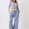 Cheap Kaiia Logo Wide Leg Joggers Washed Sculpt & Leisure | Kaiia The Label