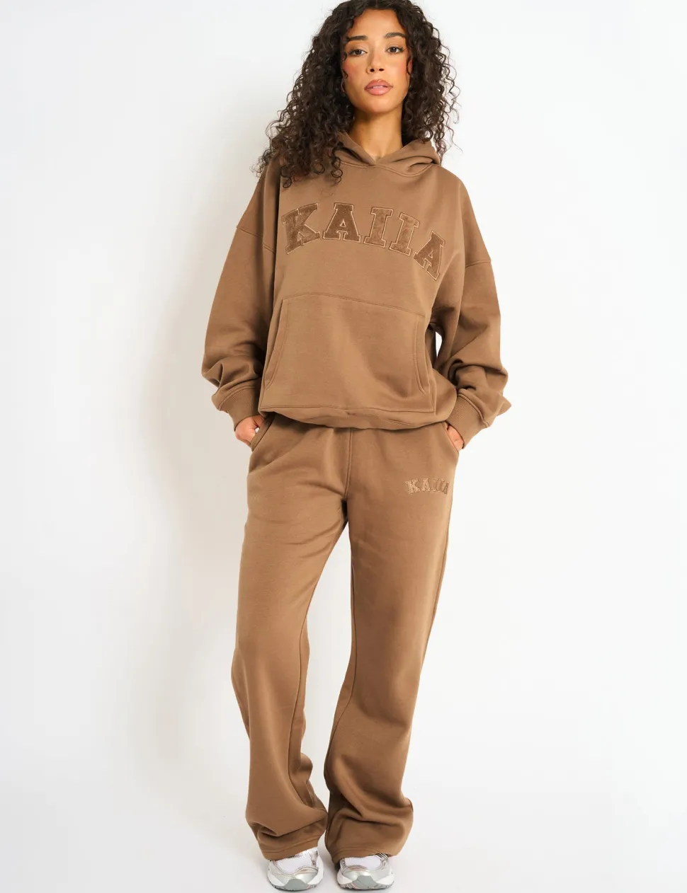 Clearance Kaiia Logo Wide Leg Joggers Sculpt & Leisure | Kaiia The Label