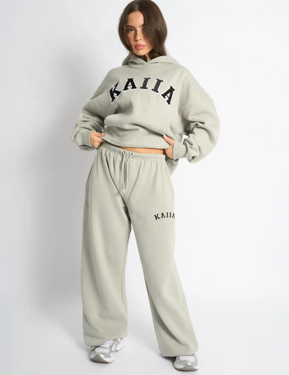 Online Kaiia Logo Wide Leg Joggers Sculpt & Leisure | Kaiia The Label