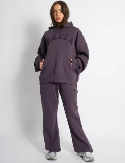 New Kaiia Logo Wide Leg Joggers Deep Purple Sculpt & Leisure | Kaiia The Label