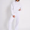 Fashion Kaiia Logo Wide Leg Joggers Light Grey Marl & Baby Pink Tracksuits | Tracksuits
