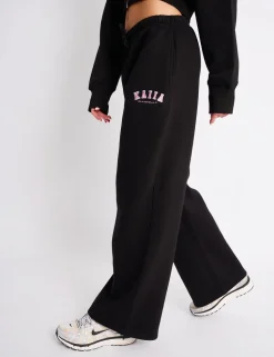 Best Kaiia Logo Wide Leg Joggers & Pink Sculpt & Leisure | Kaiia The Label