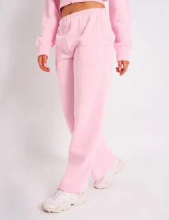 Cheap Kaiia Logo Wide Leg Joggers Light Pink Sculpt & Leisure | Kaiia The Label
