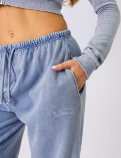 Cheap Kaiia Logo Wide Leg Joggers Washed Sculpt & Leisure | Kaiia The Label