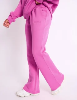 New Kaiia Logo Wide Leg Joggers Bubblegum Pink Sculpt & Leisure | Kaiia The Label