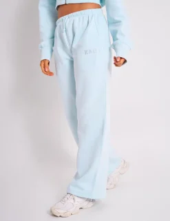 Outlet Kaiia Logo Wide Leg Joggers Light Blue Tracksuits | Tracksuits