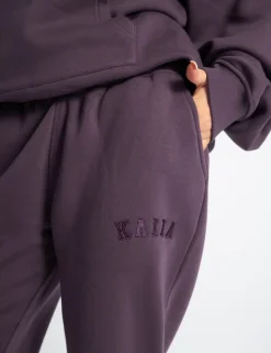 New Kaiia Logo Wide Leg Joggers Deep Purple Sculpt & Leisure | Kaiia The Label