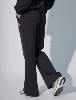 Best Sale Kaiia Logo Wide Leg Sweat Pants in Black Back In Stock | Sculpt & Leisure