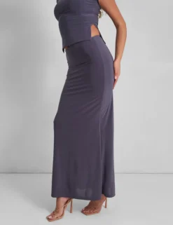 Shop Kaiia Maxi Skirt Co Ord Charcoal Sculpt & Leisure | Kaiia The Label