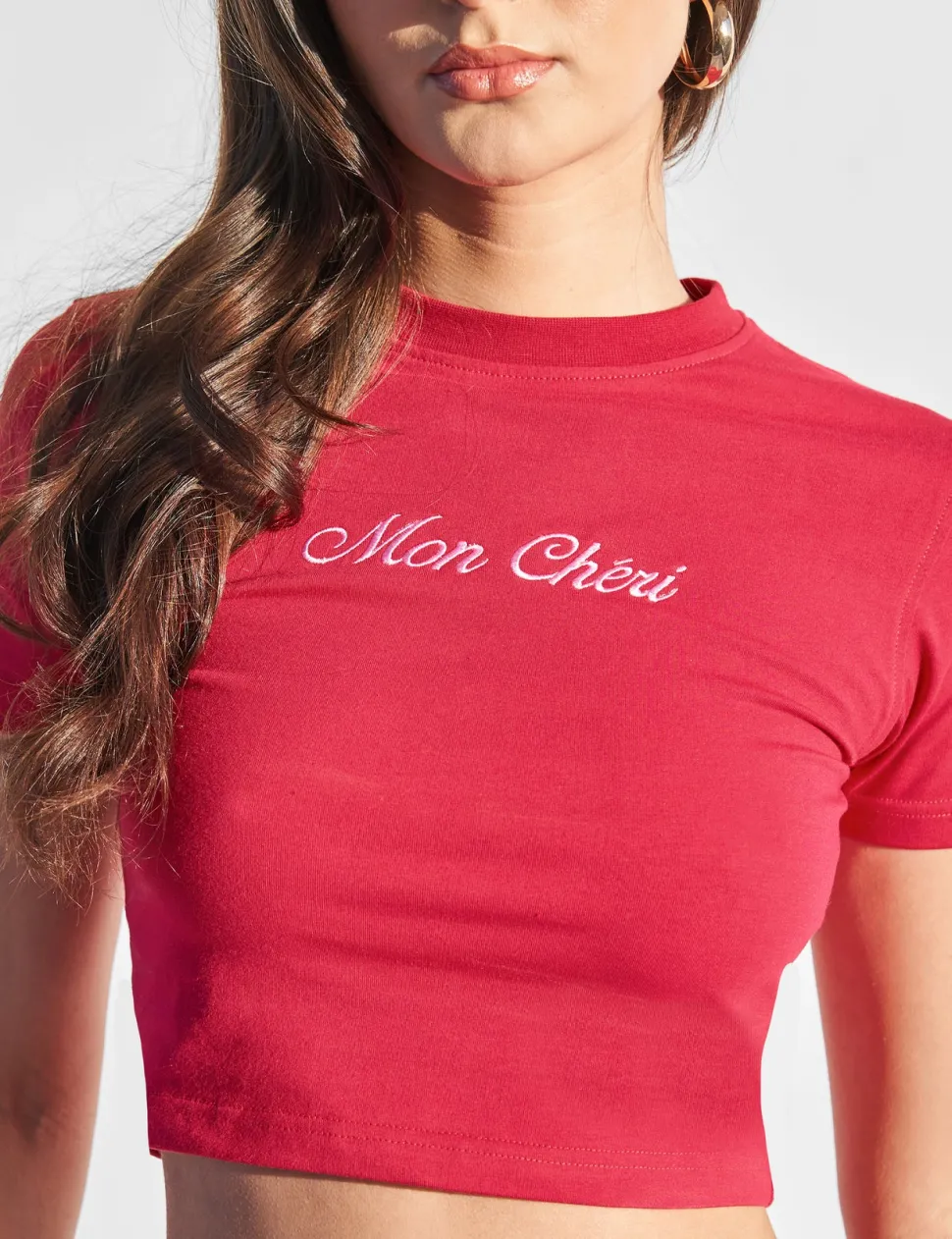 Online Kaiia Mon Cheri Print Baby Tee Sculpt & Leisure | Kaiia The Label