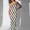 Store Kaiia One Shoulder Maxi Dress Stripe Sculpt & Leisure | Kaiia The Label