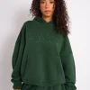 Fashion Kaiia Oversized Logo Hoodie Forest Curve | Sculpt & Leisure