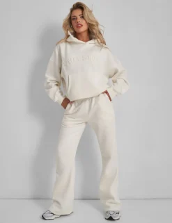 Flash Sale Kaiia Oversized Logo Hoodie in Vanilla Curve | Sculpt & Leisure