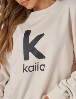 New Kaiia Oversized Sweatshirt Cream Curve | Sculpt & Leisure