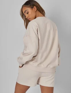 New Kaiia Oversized Sweatshirt Cream Curve | Sculpt & Leisure