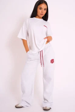 Best Sale Kaiia Oversized Tee White & Red Sculpt & Leisure | Kaiia The Label