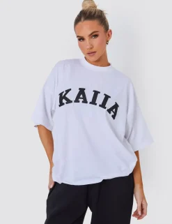 Store Kaiia Oversized T-shirt in & Black Sculpt & Leisure | Kaiia The Label