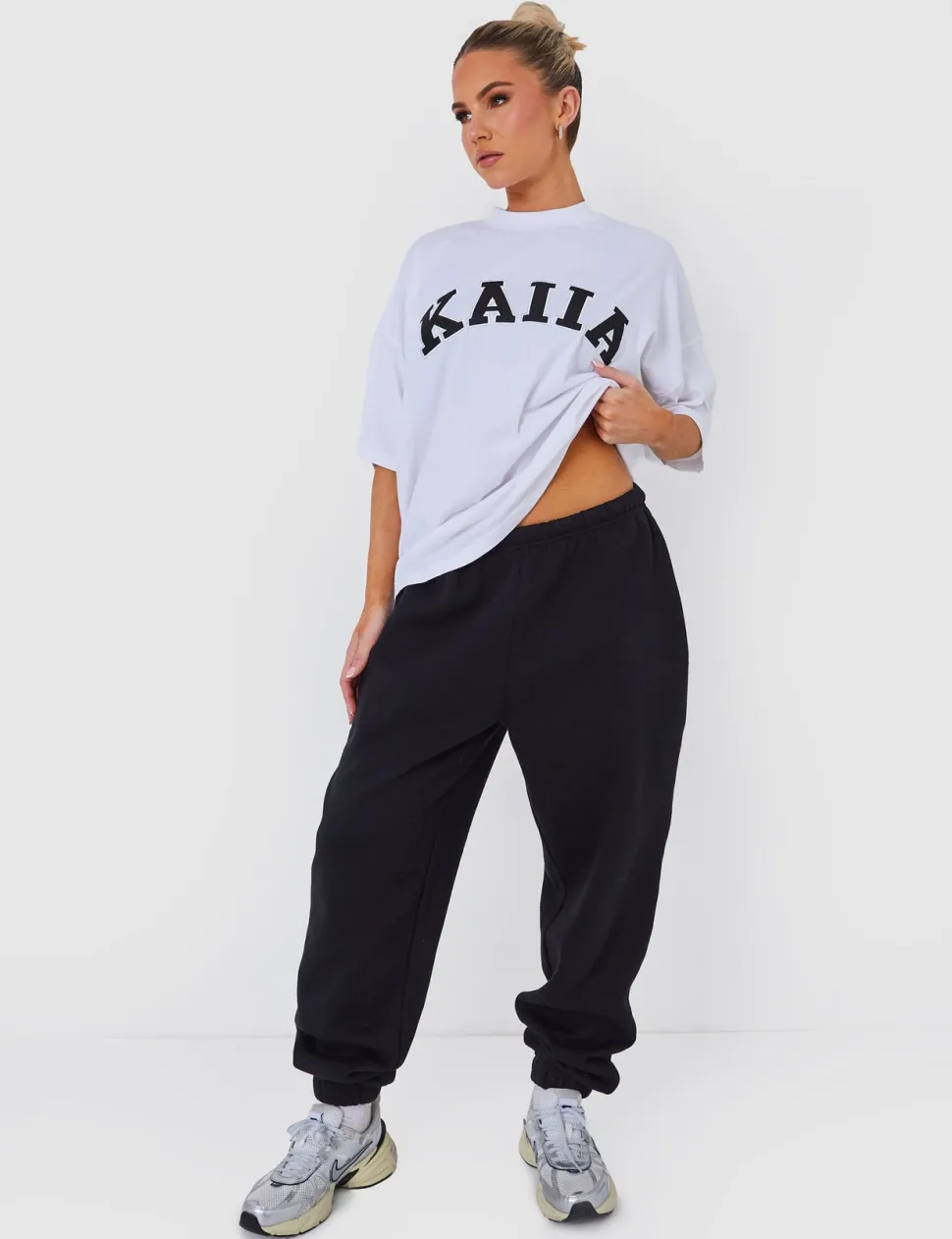 Store Kaiia Oversized T-shirt in & Black Sculpt & Leisure | Kaiia The Label