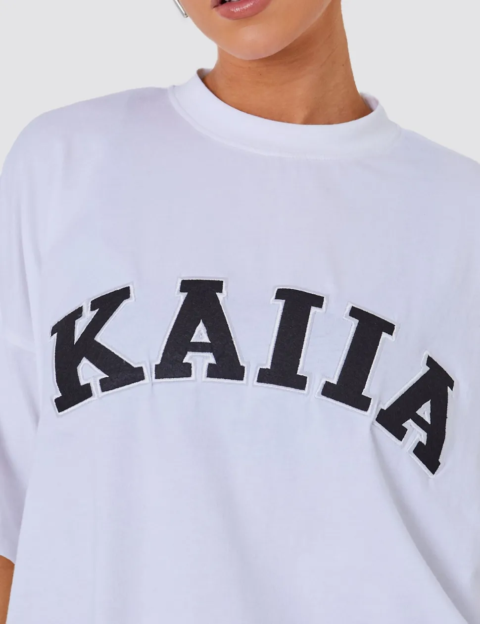 Store Kaiia Oversized T-shirt in & Black Sculpt & Leisure | Kaiia The Label