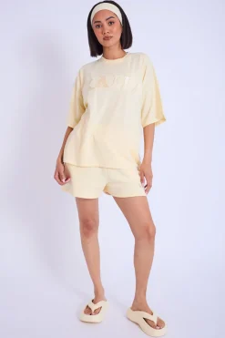 Hot Kaiia Oversized T-shirt Lemon Sculpt & Leisure | Kaiia The Label
