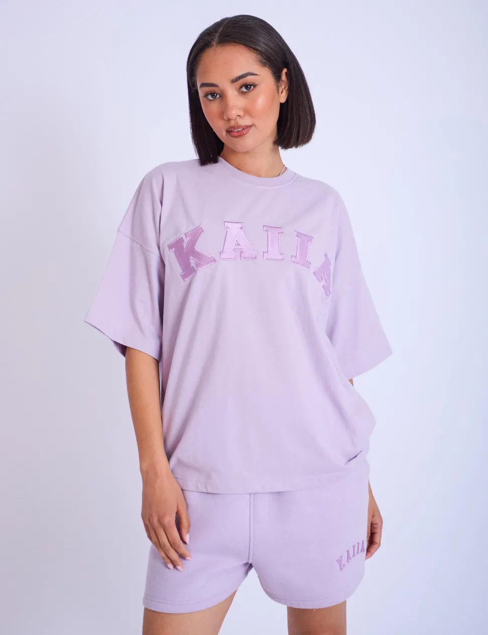 Flash Sale Kaiia Oversized T-shirt Lilac Sculpt & Leisure | Kaiia The Label