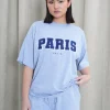 Hot Kaiia Paris Shadow Logo Oversized Top Grey Marl Sculpt & Leisure | Kaiia The Label