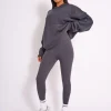 Shop Kaiia Premium Ribbed Legging Dark Grey Sculpt & Reset | Sculpt & Leisure