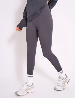 Shop Kaiia Premium Ribbed Legging Dark Grey Sculpt & Reset | Sculpt & Leisure