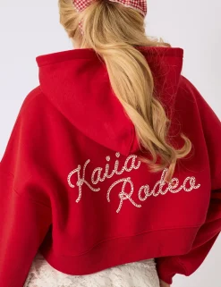 Flash Sale Kaiia Rodeo Logo Cropped Oversized Hoodie Sculpt & Leisure | Kaiia The Label