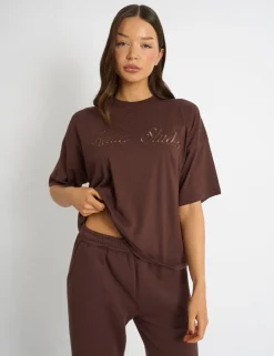 Hot Kaiia Script Logo Oversized T-Shirt Sculpt & Leisure | Kaiia The Label