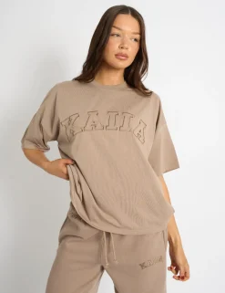 Hot Kaiia Script Logo Oversized T-Shirt Sculpt & Leisure | Kaiia The Label