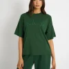 Outlet Kaiia Script Logo Oversized T-Shirt Forest Green Sculpt & Leisure | Kaiia The Label