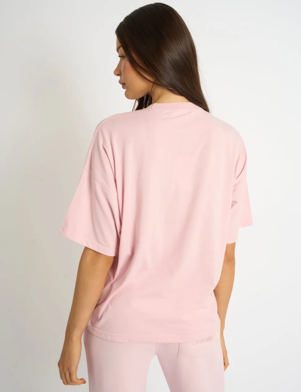 Fashion Kaiia Script Logo Oversized T-Shirt Pink Chai Sculpt & Leisure | Kaiia The Label