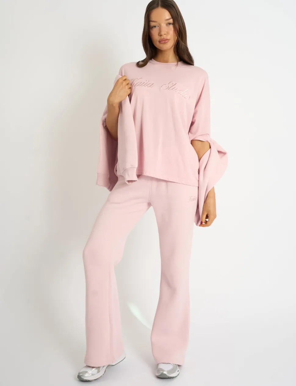 Fashion Kaiia Script Logo Oversized T-Shirt Pink Chai Sculpt & Leisure | Kaiia The Label