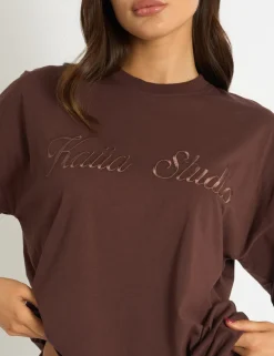 Hot Kaiia Script Logo Oversized T-Shirt Sculpt & Leisure | Kaiia The Label
