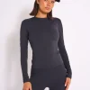 Sale Kaiia Sculpt Long Sleeve Fitted T-shirt Sculpt & Reset | Sculpt & Leisure