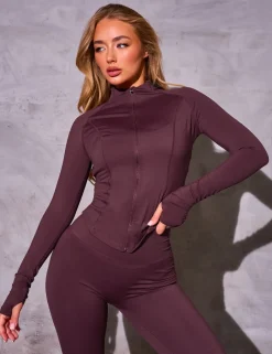 Best Kaiia Sculpt Long Sleeve Zip Through Fitted Jacket Sculpt & Reset | Sculpt & Leisure