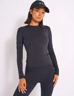Sale Kaiia Sculpt Long Sleeve Fitted T-shirt Sculpt & Reset | Sculpt & Leisure