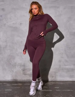 Best Kaiia Sculpt Long Sleeve Zip Through Fitted Jacket Sculpt & Reset | Sculpt & Leisure