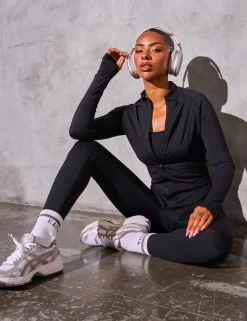 Online Kaiia Sculpt Long Sleeve Zip Through Fitted Jacket Sculpt & Reset | Sculpt & Leisure