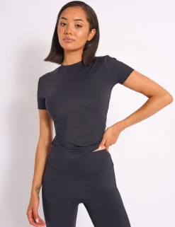 Outlet Kaiia Sculpt Short Sleeve Fitted T-shirt Sculpt & Reset | Sculpt & Leisure